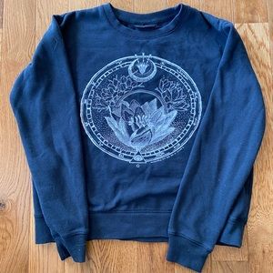 Navy blue crewneck sweatshirt